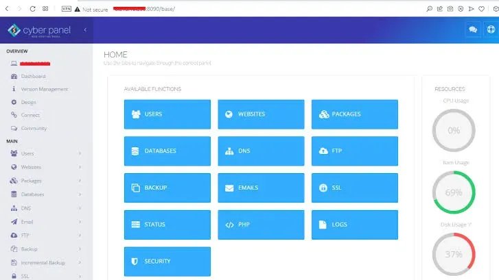 Instalasi CyberPanel AlmaLinux 9 Sekaligus Hardening Server